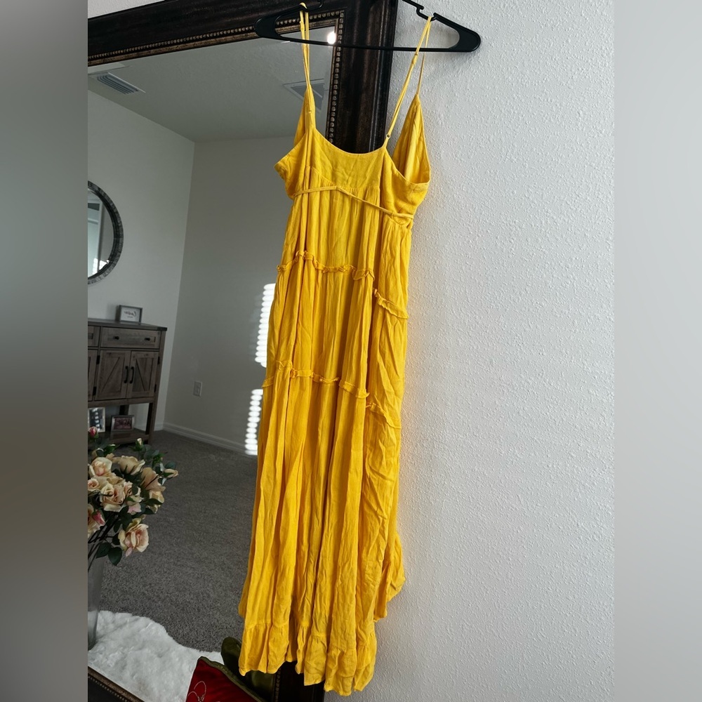 Slate & Willow Yellow Tiered Dress - Picture 6 of 11